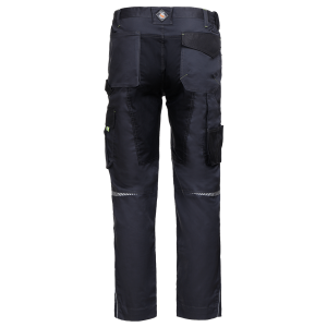 Pantaloni de lucru din spandex Prisma negri spate