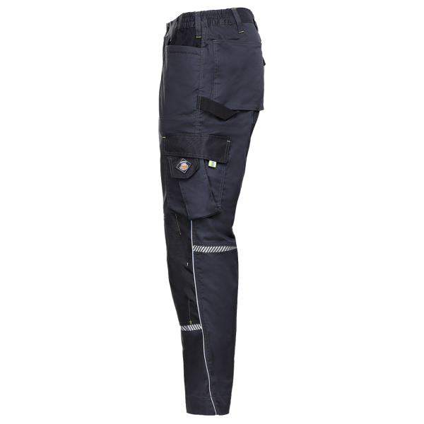 Pantaloni de lucru din spandex Prisma negri lateral