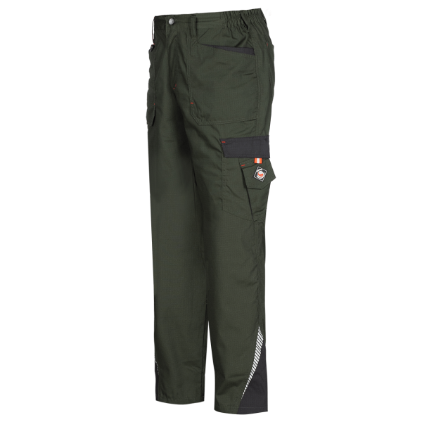 Pantaloni de lucru de vara Prisma verde masliniu diagonala