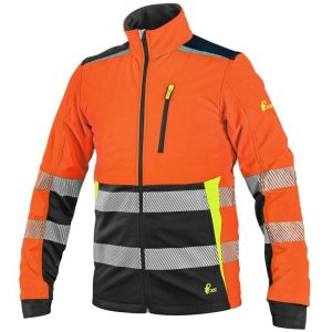 JACHETA REFLECTORIZANTA CXS BENSON SOFTSHELL PORTOCALIU/NEGRU - 3 - imagine 3