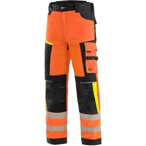 PANTALONI CXS BENSON HV BARBATI PORTOCALIU/NEGRU - imagine 3