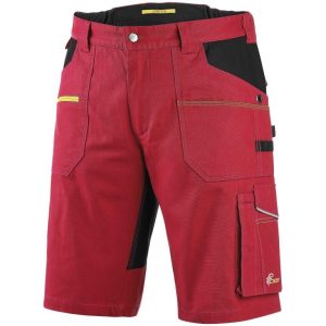 PANTALONI SCURTI STRETCH ROSU/NEGRU - imagine 4