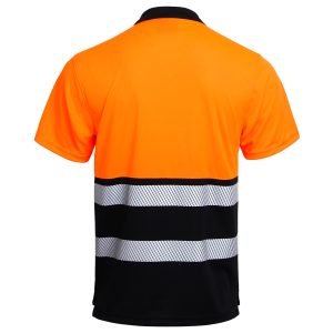 Polo tricou reflectorizant PRISMA HV PORTOCALIU/NEGRU - imagine 4