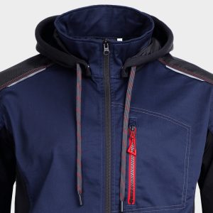 Jacheta de lucru REVOLT 4STRETCH BLEUMARIN/NEGRU/rosu - imagine 7