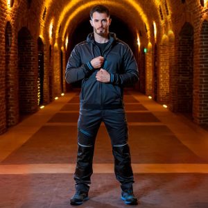 Jacheta de lucru REVOLT 4STRETCH GRI/NEGRU/PETROL - imagine 6