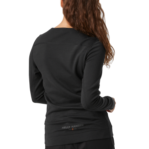 Bluza dama Helly Hansen Lifa Merino Base Layer Crewneck, neagra - imagine 4