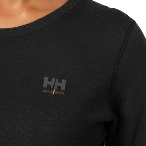 Bluza dama Helly Hansen Lifa Merino Base Layer Crewneck, neagra - imagine 5