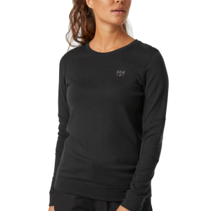 Bluza dama Helly Hansen Lifa Merino Base Layer Crewneck, neagra - imagine 3
