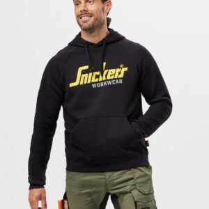 Hanorac pentru bărbați, cu logo, 80% bumbac, 20% poliester, Snickers Workwear, 2899, Black - imagine 6