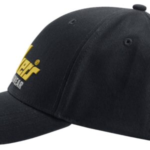 Șapcă reglabilă unisex, 100% bumbac, cu logo, Snickers Workwear, 9041, Black/Yellow - imagine 4