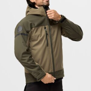 Jachetă softshell stretch, cu glugă, pentru bărbați, Snickers Workwear, AllroundWork, 1226, Khaki Green/Dark Khaki Green - imagine 9