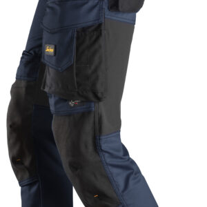 Pantaloni de lucru, stretch, Snickers Workwear, AllroundWork, 6341, Navy/Black - imagine 3