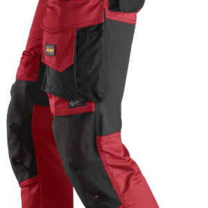 Pantaloni de lucru, stretch, Snickers Workwear, AllroundWork, 6341, Chili Red/Black - imagine 3