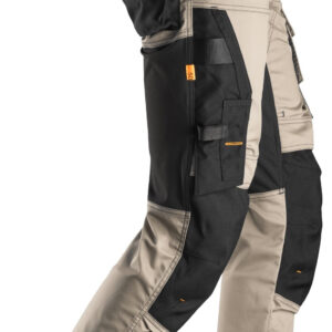 Pantaloni de lucru, stretch, Snickers Workwear, AllroundWork, 6341, Khaki/Black - imagine 3