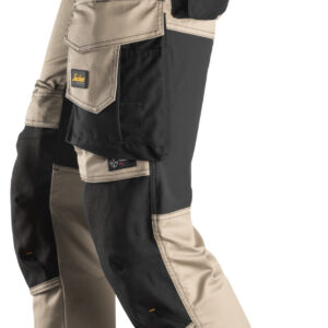 Pantaloni de lucru, stretch, Snickers Workwear, AllroundWork, 6341, Khaki/Black - imagine 4