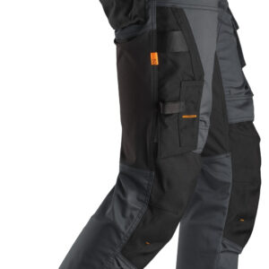 Pantaloni de lucru, stretch, Snickers Workwear, AllroundWork, 6341, Steel Grey/Black - imagine 4