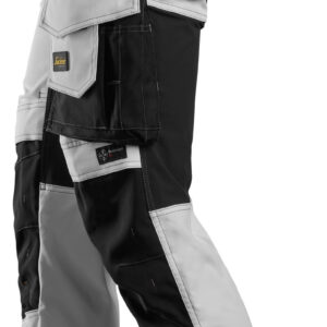 Pantaloni de lucru, stretch, Snickers Workwear, AllroundWork, 6341, White/Black - imagine 3