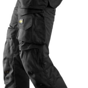 Pantaloni de lucru, stretch, cu buzunare holster, Snickers Workwear, AllroundWork, 6241, Black/Black - imagine 4