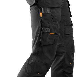 Pantaloni de lucru, stretch, cu buzunare holster, Snickers Workwear, AllroundWork, 6241, Black/Black - imagine 3