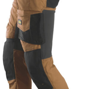 Pantaloni de lucru, stretch, cu buzunare holster, Snickers Workwear, AllroundWork, 6241, Brown/Black - imagine 4