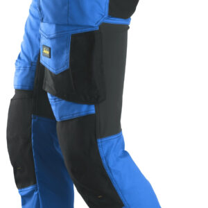 Pantaloni de lucru, stretch, cu buzunare holster, Snickers Workwear, AllroundWork, 6241, True Blue/Black - imagine 4