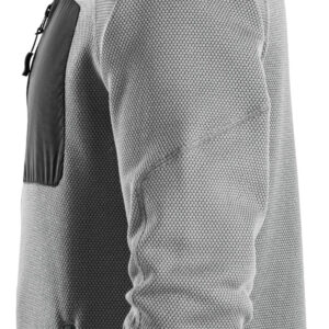 Hanorac cu glugă, din fleece, Snickers Workwear, FlexiWork, 8041, Grey/Black - imagine 2