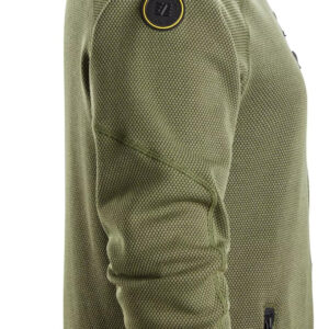 Hanorac cu glugă, din fleece, Snickers Workwear, FlexiWork, 8041, Khaki Green/Black - imagine 3