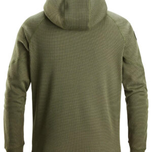 Hanorac cu glugă, din fleece, Snickers Workwear, FlexiWork, 8041, Khaki Green/Black - imagine 2