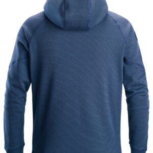 Hanorac cu glugă, din fleece, Snickers Workwear, FlexiWork, 8041, Deep Blue/Black - imagine 3