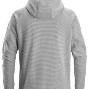 Hanorac cu glugă, din fleece, Snickers Workwear, FlexiWork, 8041, White/Black - imagine 3