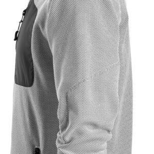 Hanorac cu glugă, din fleece, Snickers Workwear, FlexiWork, 8041, White/Black - imagine 2