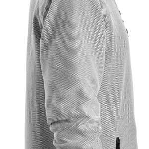 Hanorac cu glugă, din fleece, Snickers Workwear, FlexiWork, 8041, White/Black - imagine 4